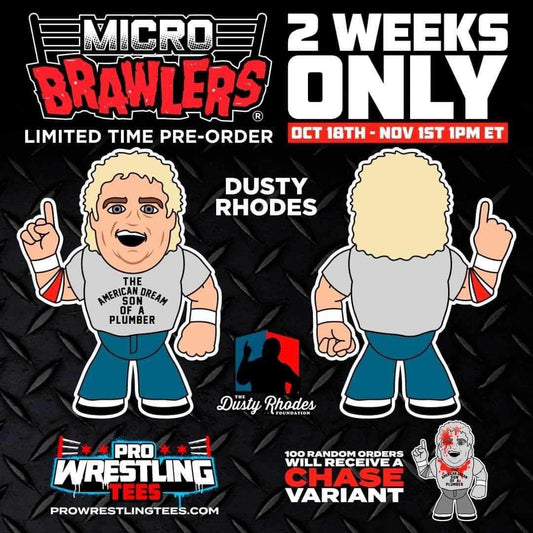 2024 Pro Wrestling Tees Limited Edition Micro Brawler Dusty Rhodes [Chase]