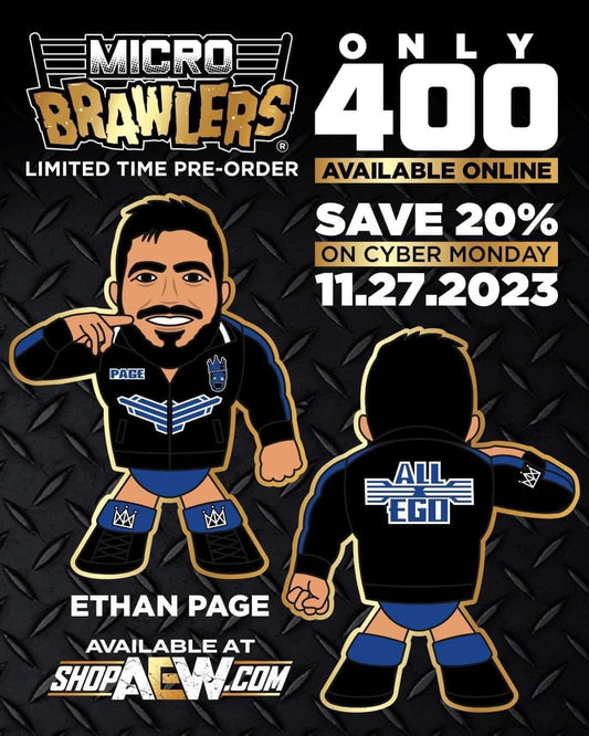2023 AEW Pro Wrestling Tees Micro Brawlers Limited Edition Ethan Page
