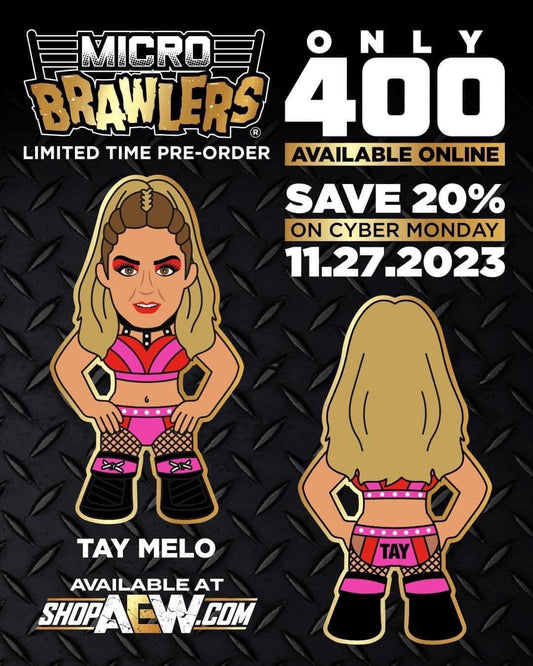 2023 AEW Pro Wrestling Tees Micro Brawlers Limited Edition Tay Melo