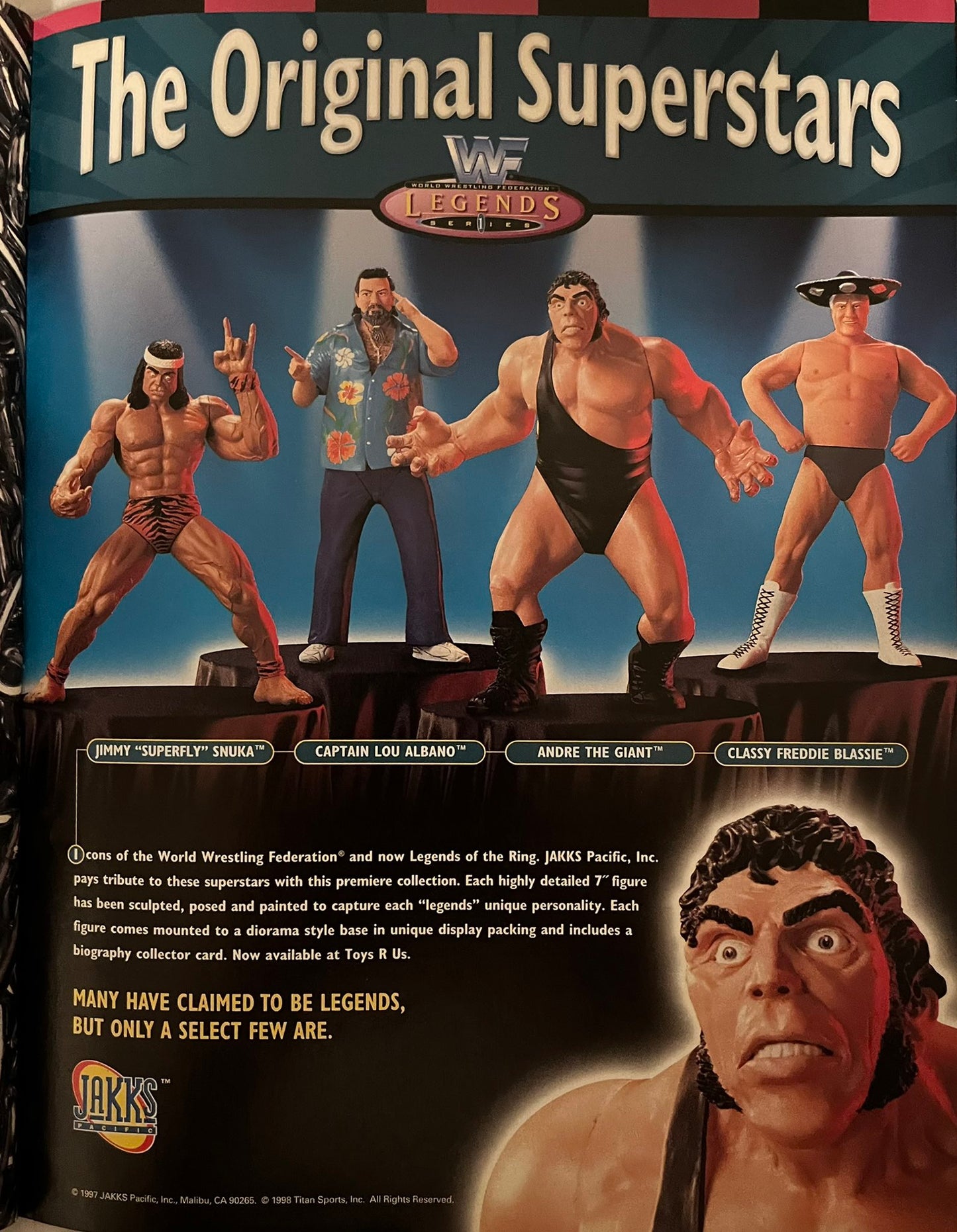1997 WWF Jakks Pacific Legends Series 1 Jimmy "Superfly" Snuka