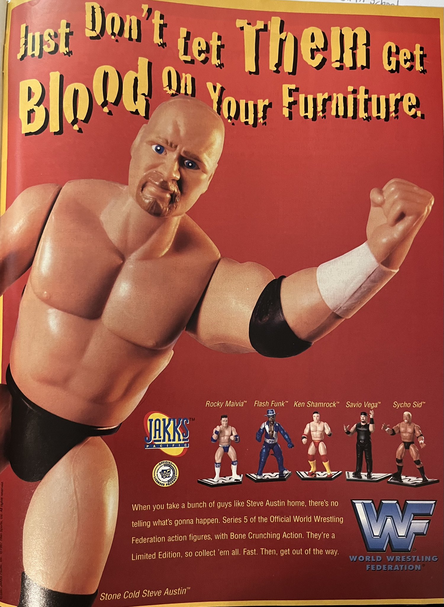 1997 WWF Jakks Pacific Superstars Series 5 Stone Cold Steve Austin