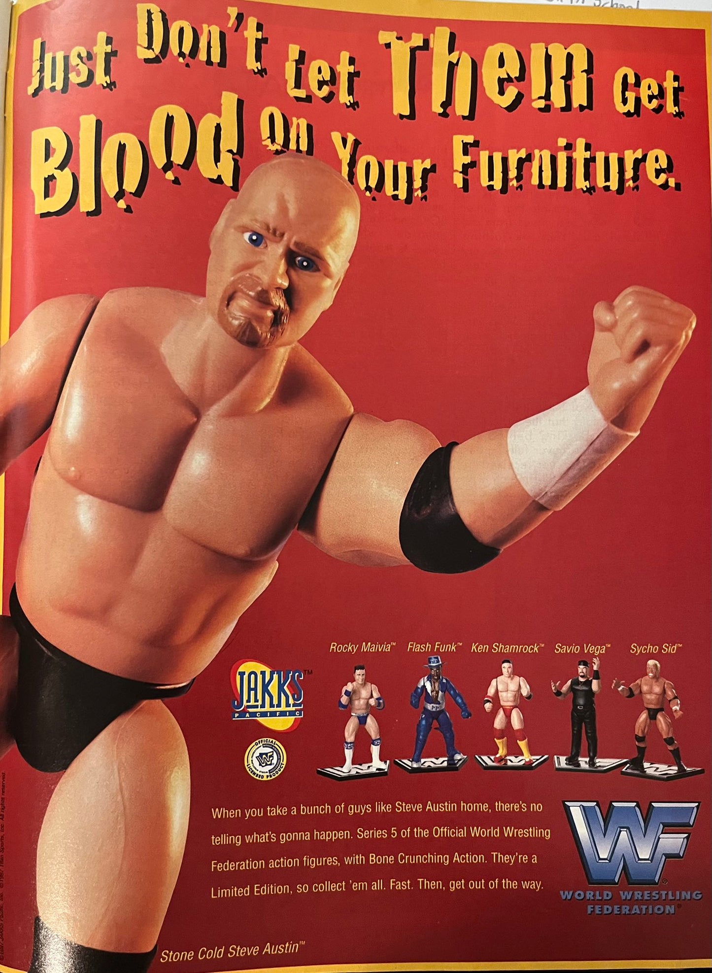 1997 WWF Jakks Pacific Superstars Series 5 Savio Vega