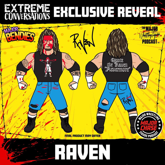 2023 Major Wrestling Figure Podcast Extreme Bendies Series 1 Raven [Bloody Chase]