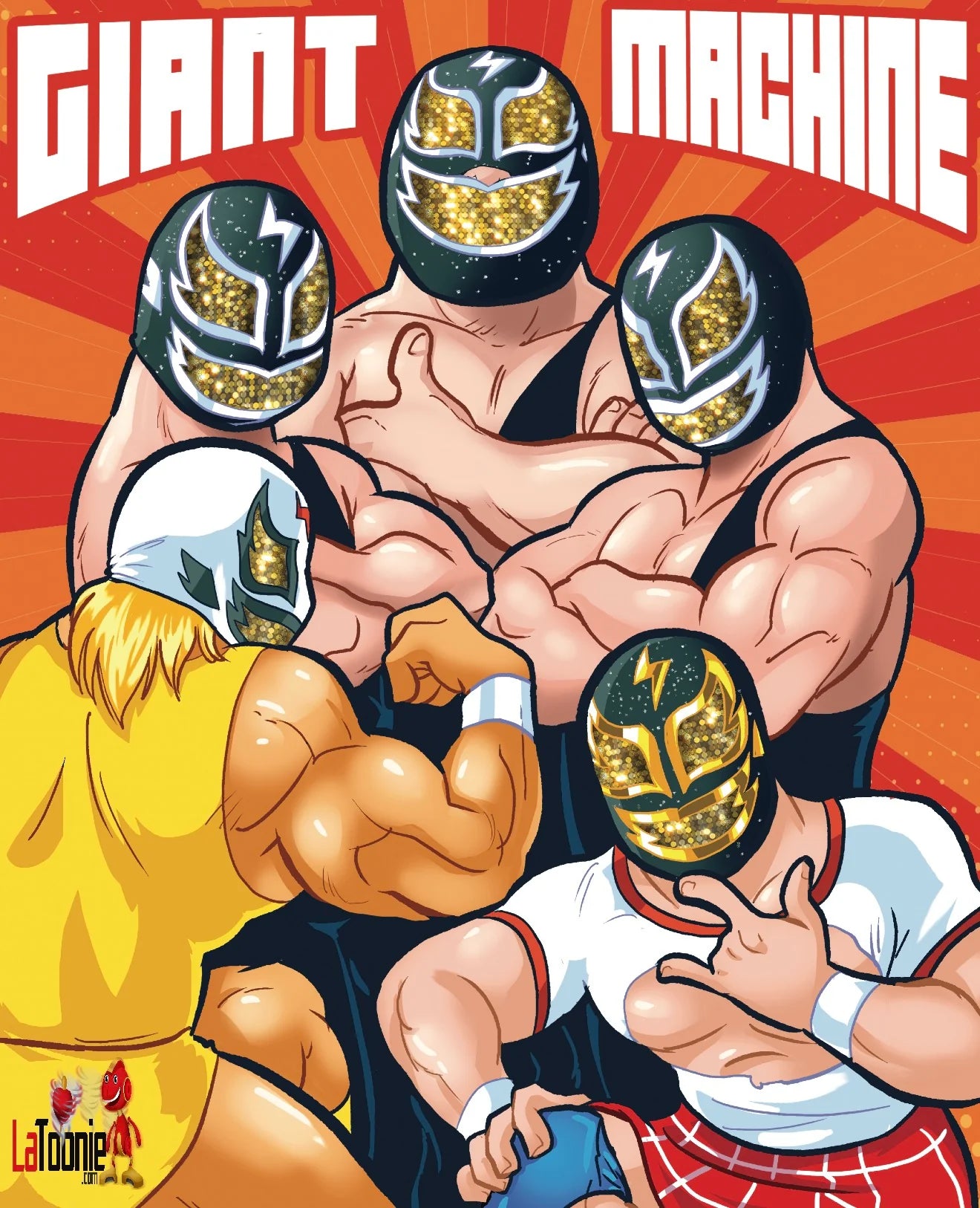2026 LaToonie Wrestling Giant Series 8" Scale Giant Machine [With Silver Mask]