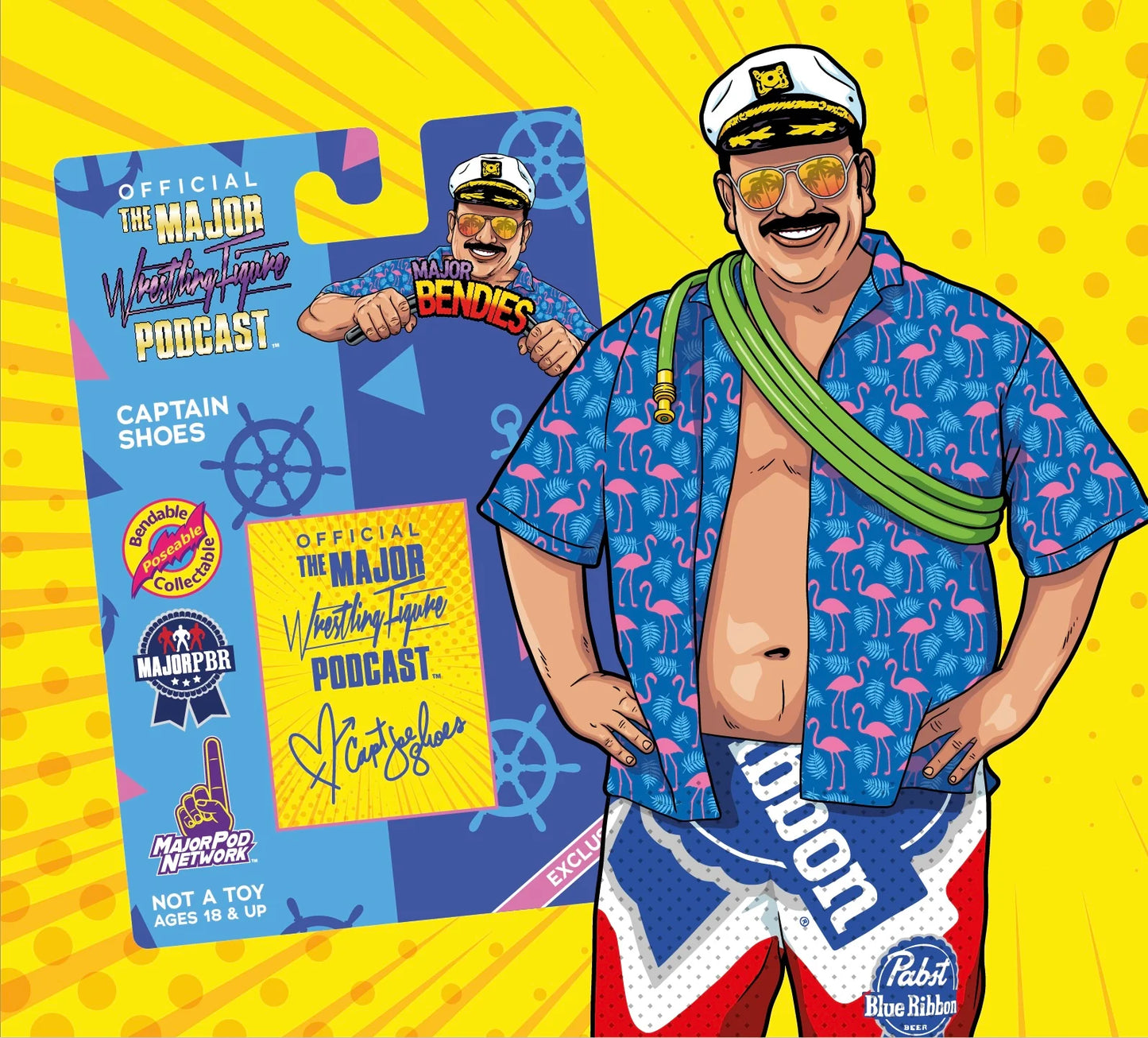 2023 Major Wrestling Figure Podcast Major Bendies Captain Joe Shoes