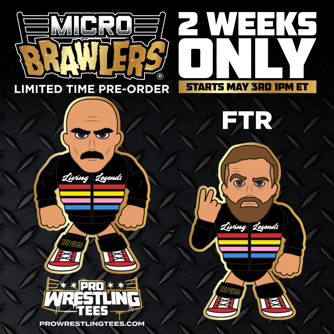 2023 AEW Pro Wrestling Tees Micro Brawlers Team Team Edition 1 of 2 FTR Dax Harwood