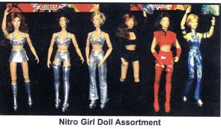 Unreleased WCW Toy Biz 12" Collector Edition Nitro Girl Doll Assortment