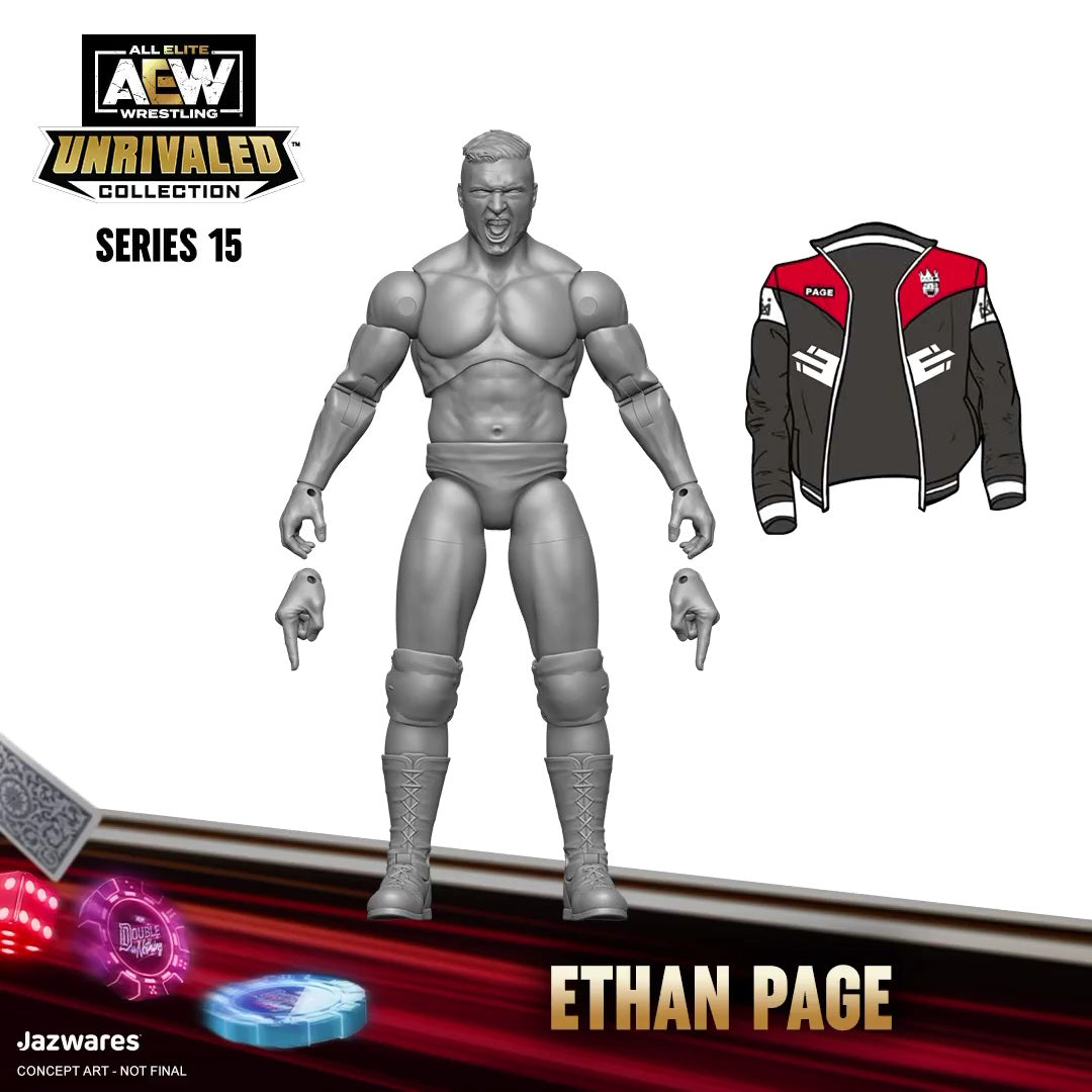 ALL EGO ETHAN PAGE AEW Micro Brawlers Figure by Pro Wrestling Tees only 400  made – Contino