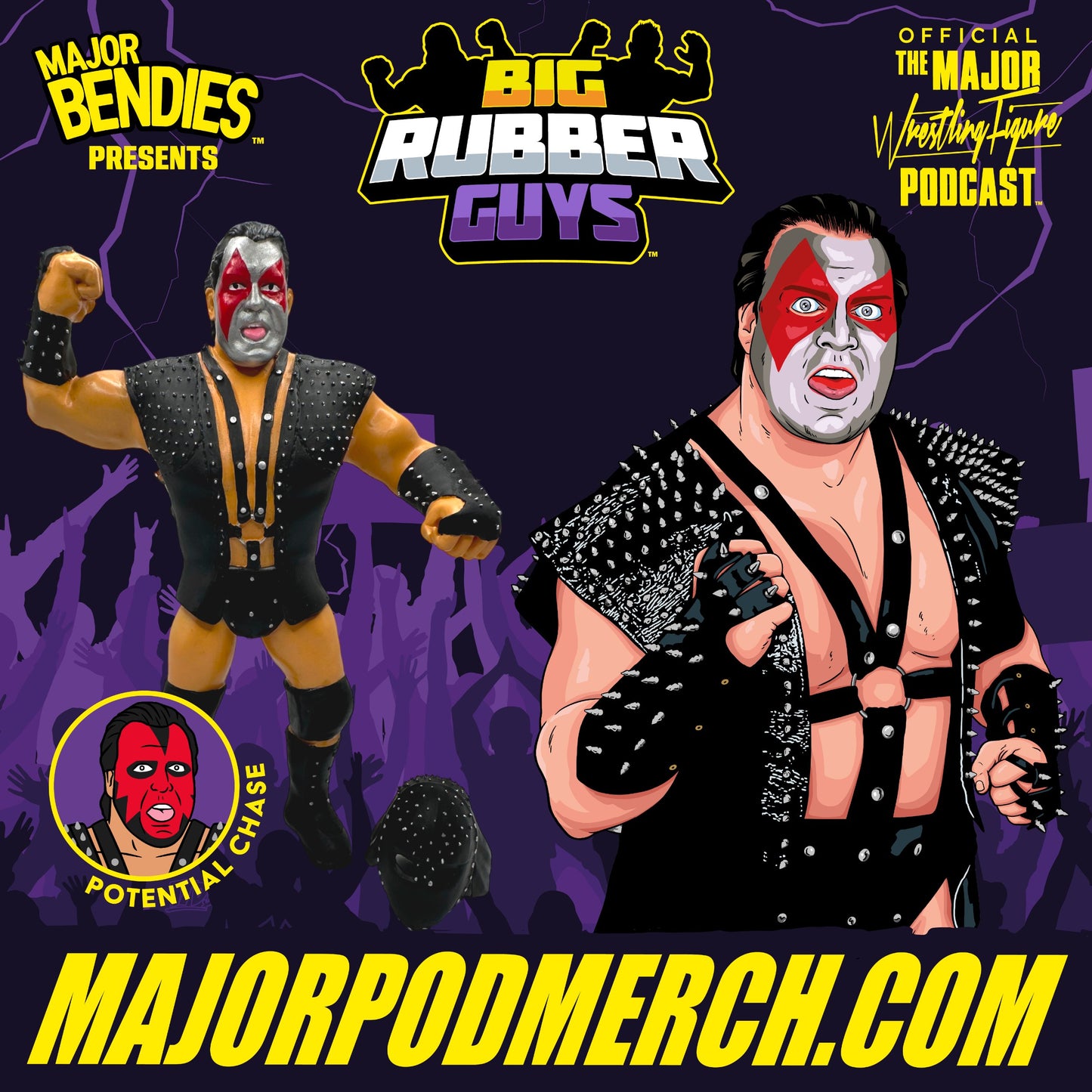 2023 Major Wrestling Figure Podcast Big Rubber Guys Series 2 Demolition Ax [Chase]