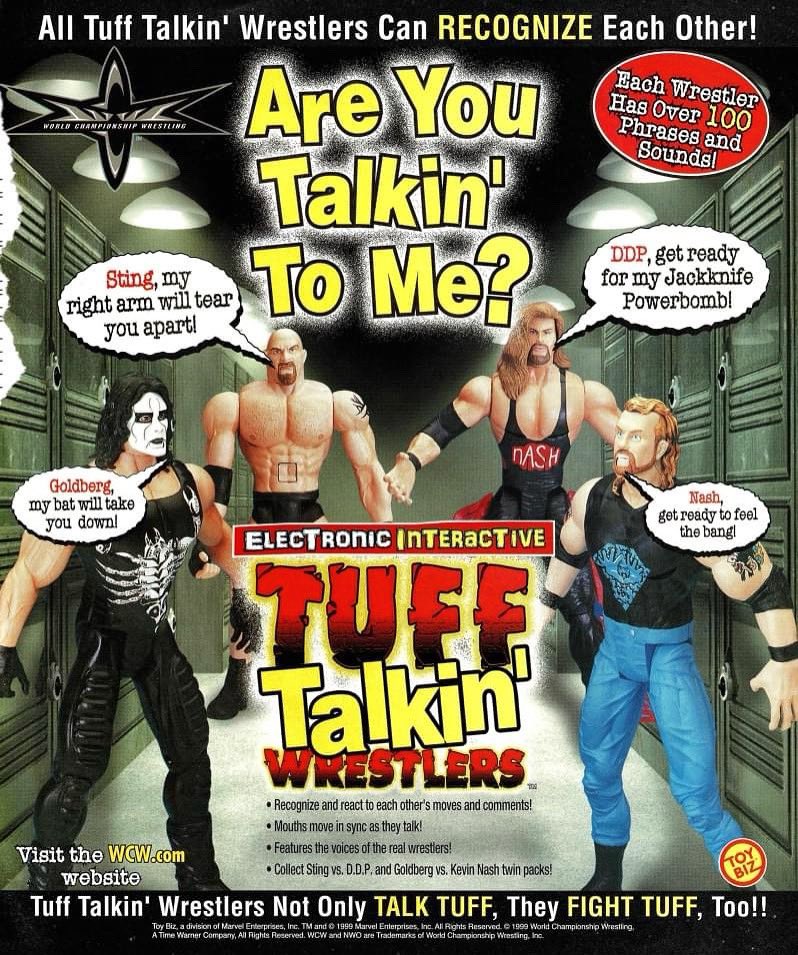 1999 WCW Toy Biz Tuff Talkin' Wrestlers Goldberg vs. Kevin Nash