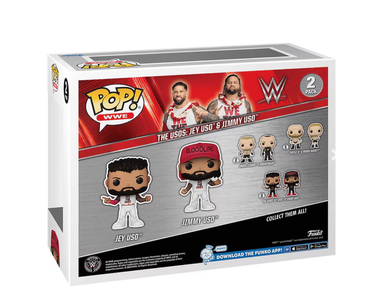 2024 WWE Funko POP! Vinyls 2-Pack The Usos: Jey Uso & Jimmy Uso [Exclusive]
