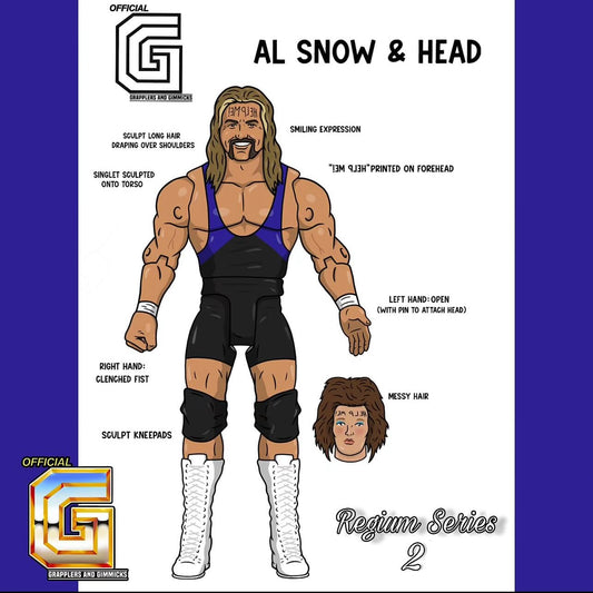 Hasttel Toy Grapplers & Gimmicks Regium Series 2 Al Snow & Head