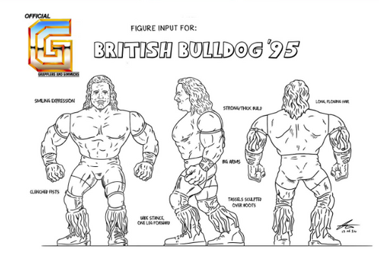 Hasttel Toy Grapplers & Gimmicks British Bulldog '95