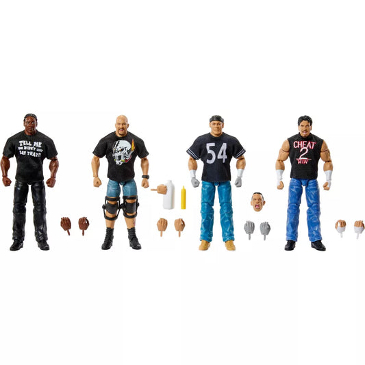 2024 WWE Mattel Elite Collection SmackDown 25th Anniversary 4-Pack: Booker T, Stone Cold Steve Austin, John Cena & Eddie Guerrero