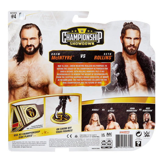 2021 WWE Mattel Basic Championship Showdown Series 4 Drew McIntyre vs. Seth Rollins