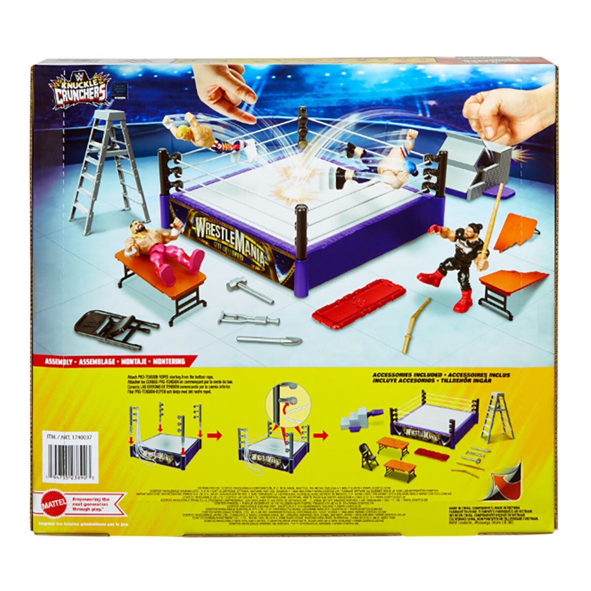 2024 WWE Mattel Knuckle Crunchers Mini Mayhem WrestleMania Rebound