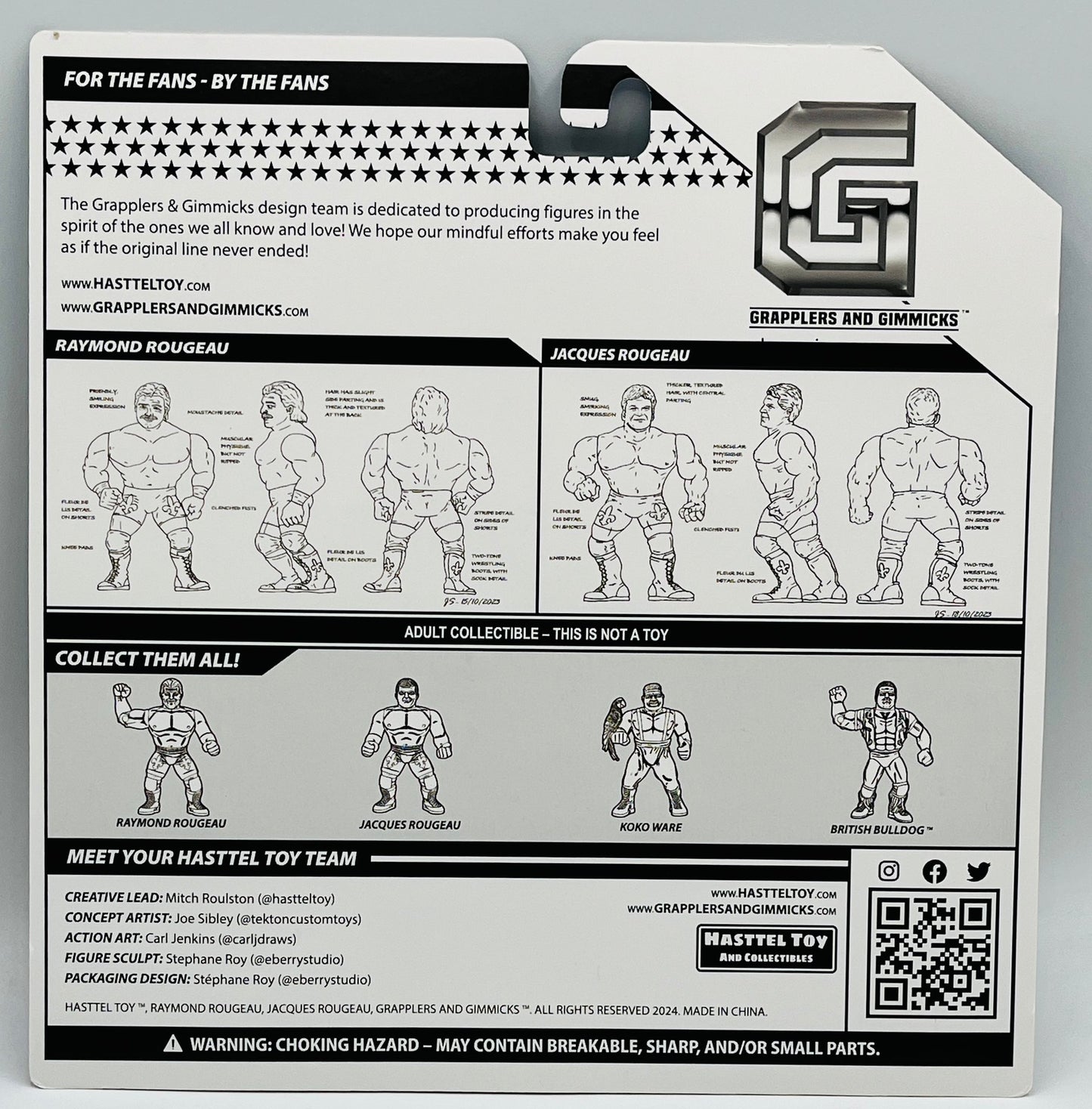 2024 Hasttel Toy Grapplers & Gimmicks Fabulous Rougeaus