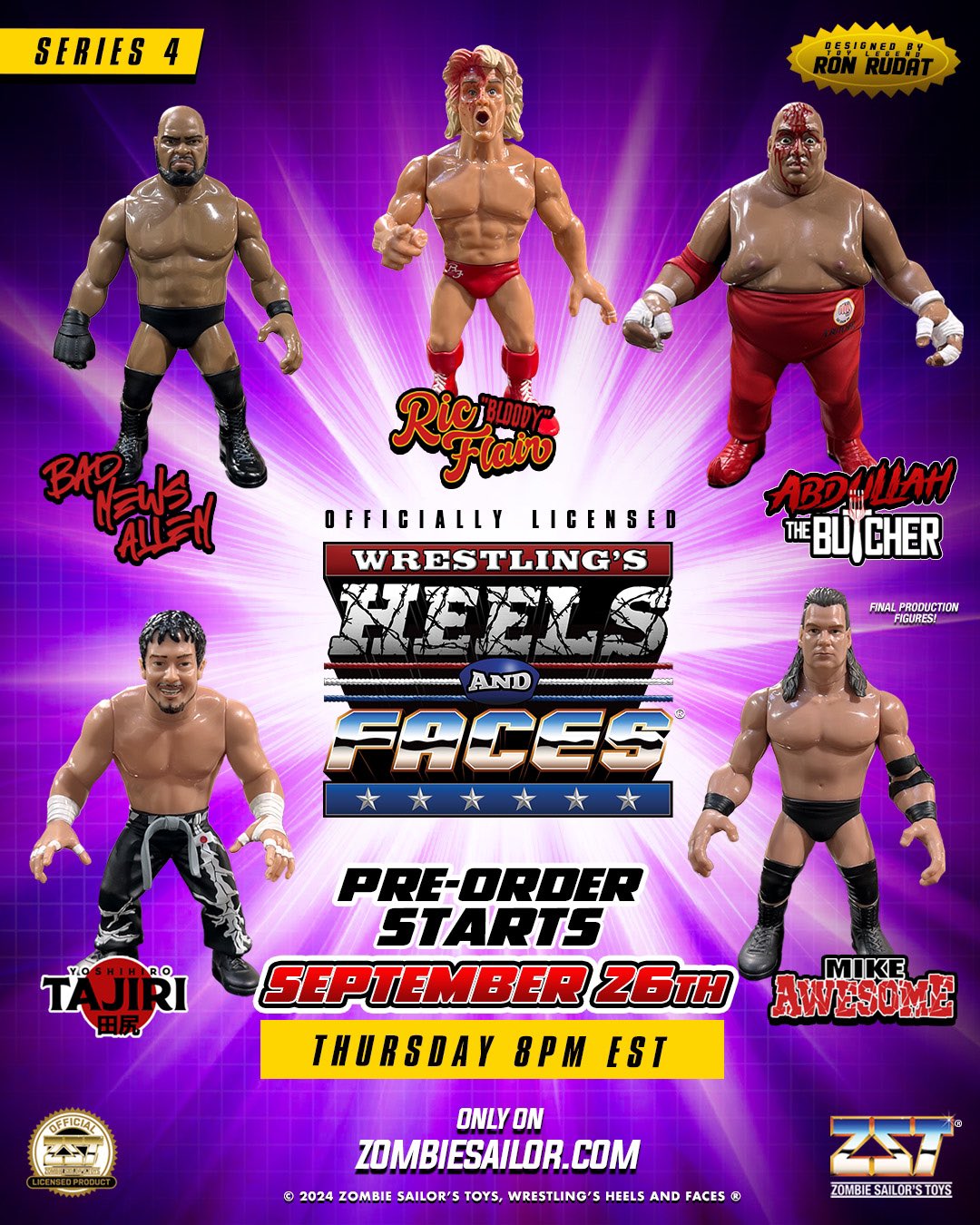 2025 Zombie Sailor's Toys Wrestling's Heels & Faces Series 4 Bad