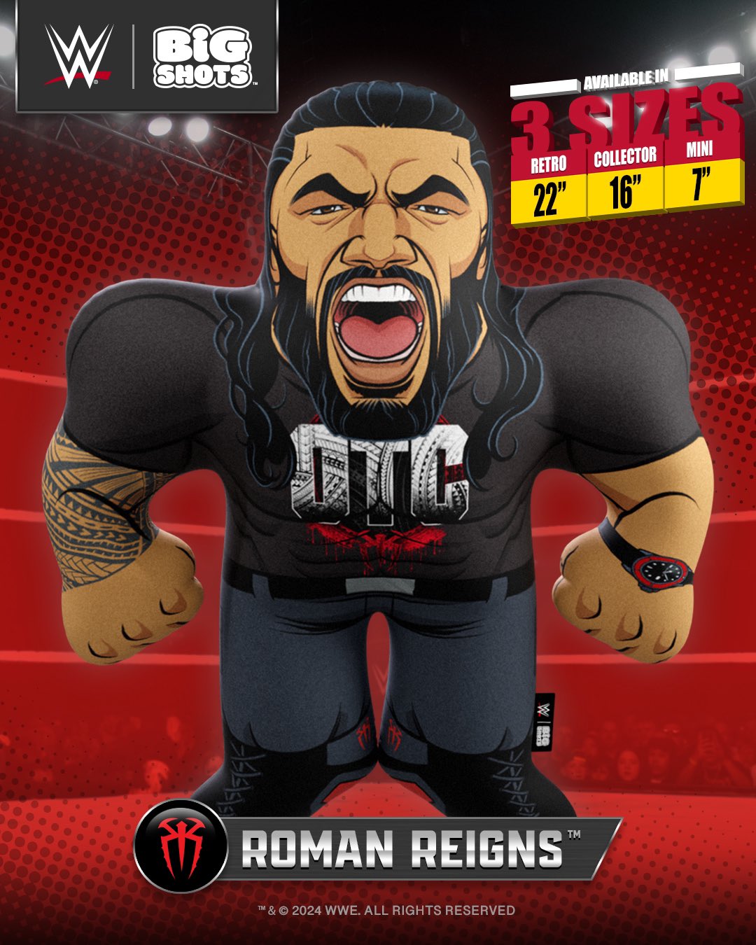 2024 WWE Big Shots Roman Reigns [With Shirt] – Wrestling Figure