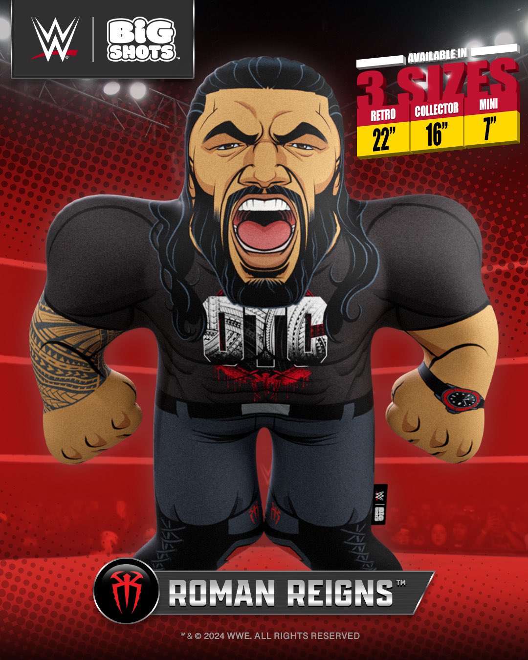 2024 WWE Big Shots Roman Reigns [With Shirt]