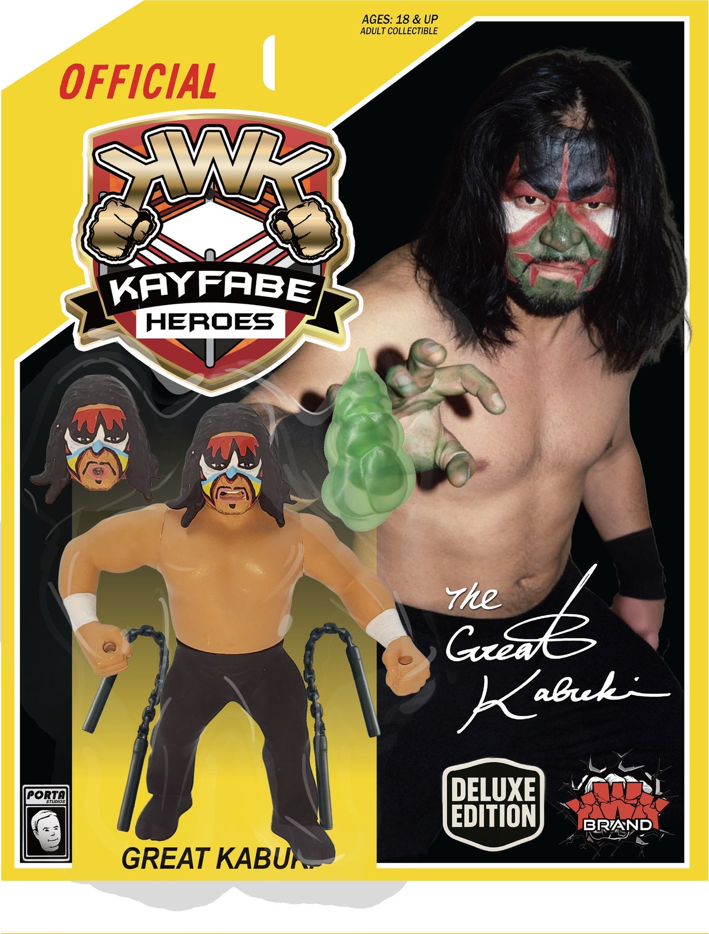2026 KWK Kayfabe Heroes Deluxe Edition Great Kabuki [With Black Pants]