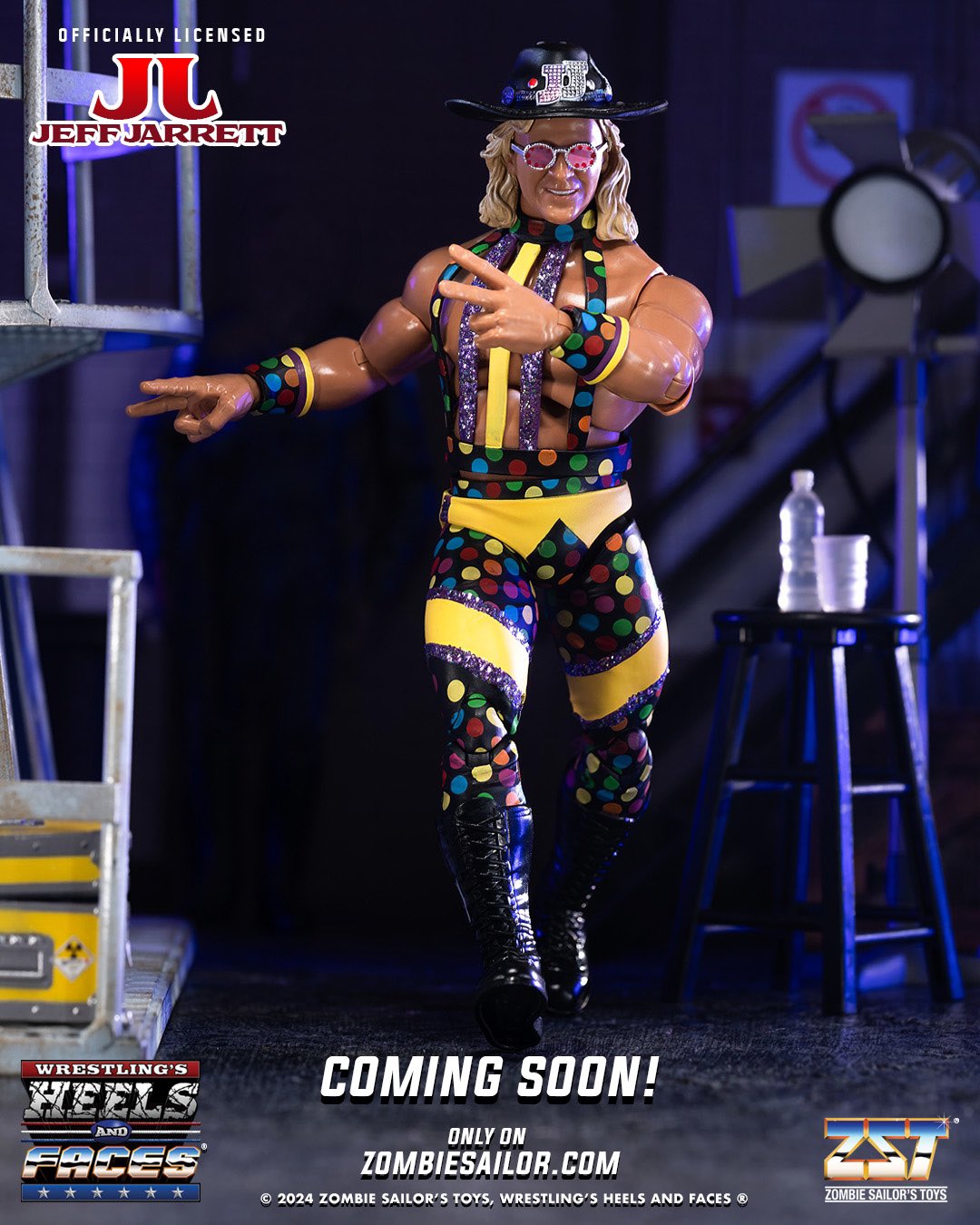 2025 Zombie Sailor's Toys Wrestling's Heels & Faces Pinnacle Collection Series 1 #01 Jeff Jarrett