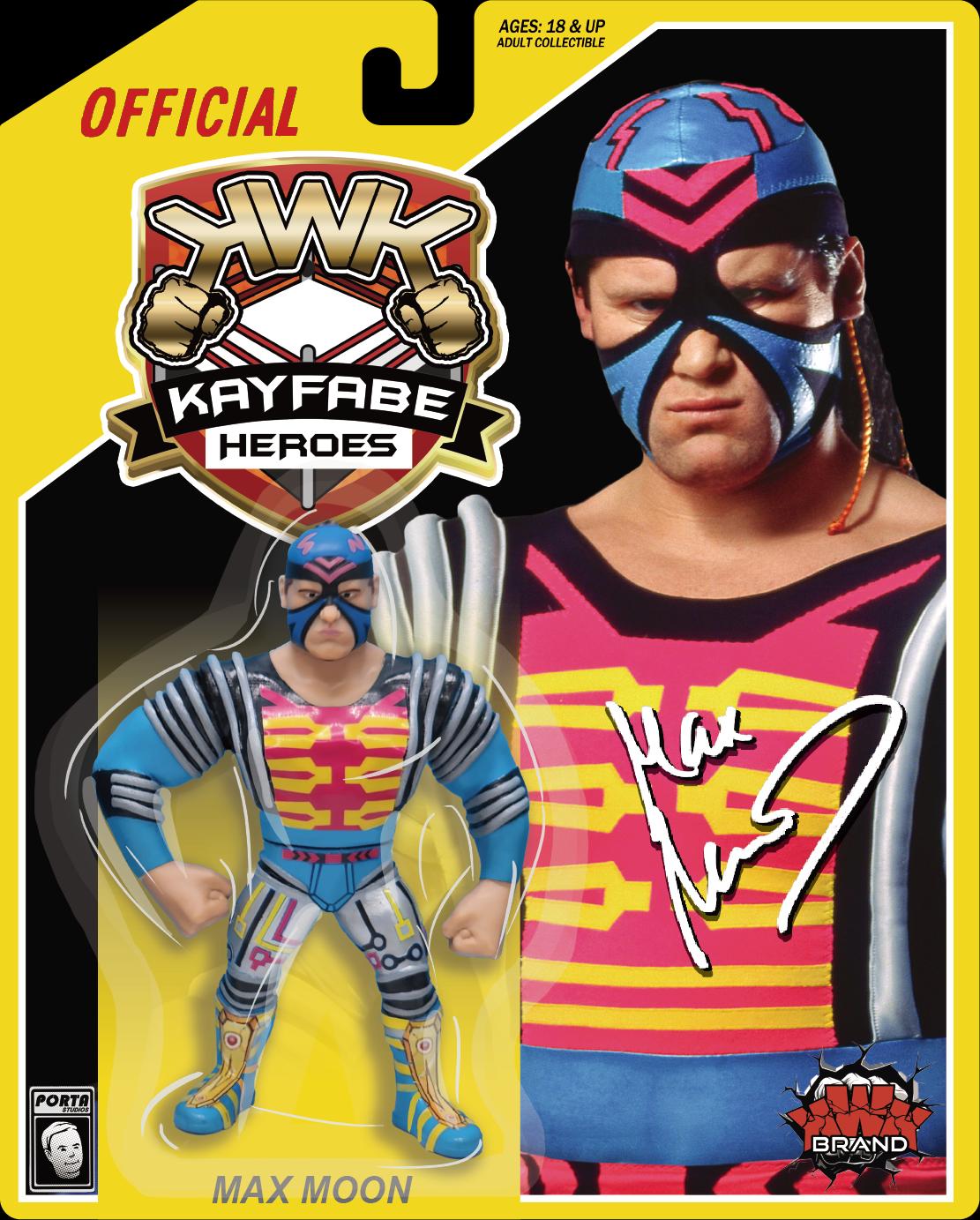 KWK Kayfabe Heroes Max Moon [Yellow Variant] – Wrestling Figure Database