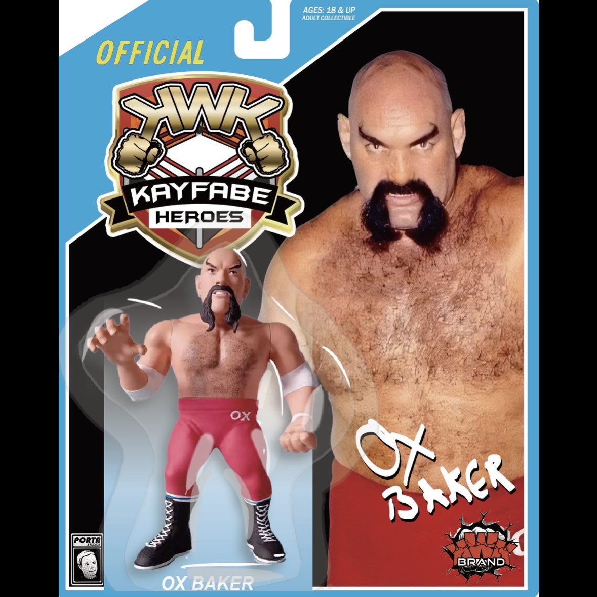 2025 KWK Kayfabe Heroes Ox Baker [With Red Tights]