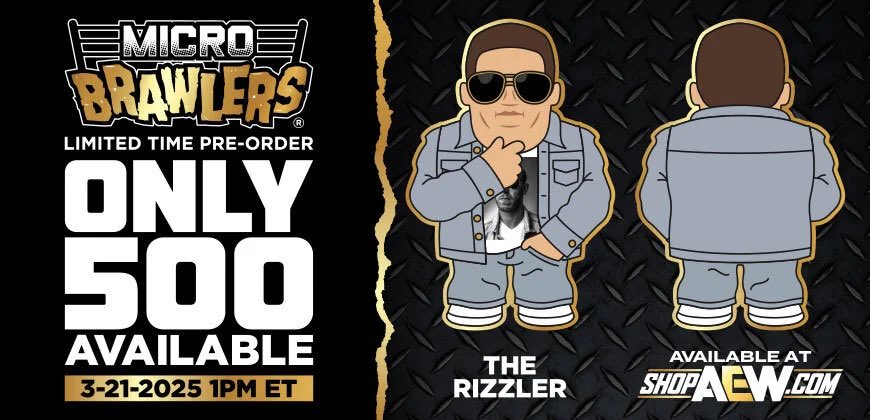2025 AEW Pro Wrestling Tees Micro Brawlers Limited Edition The Rizzler