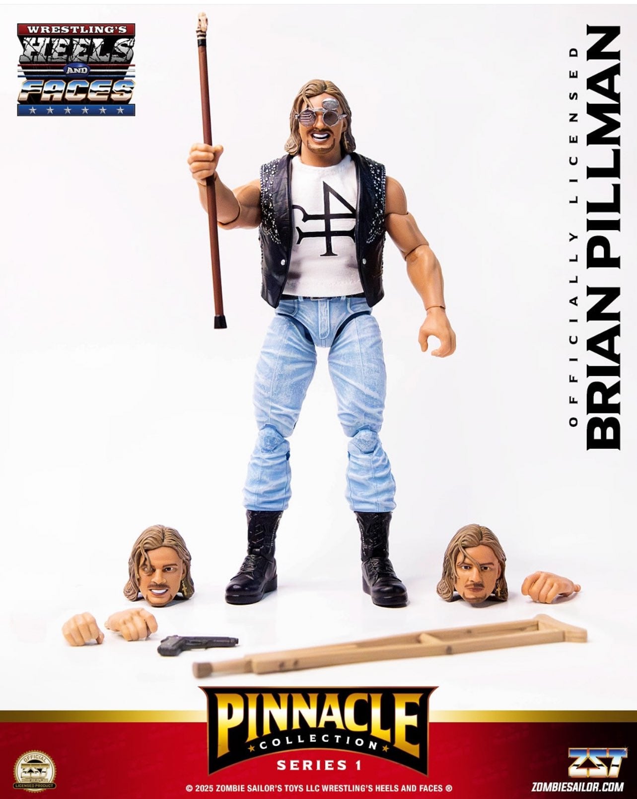 2025 Zombie Sailor's Toys Wrestling's Heels & Faces Pinnacle Collection Series 1 #04 Brian Pillman
