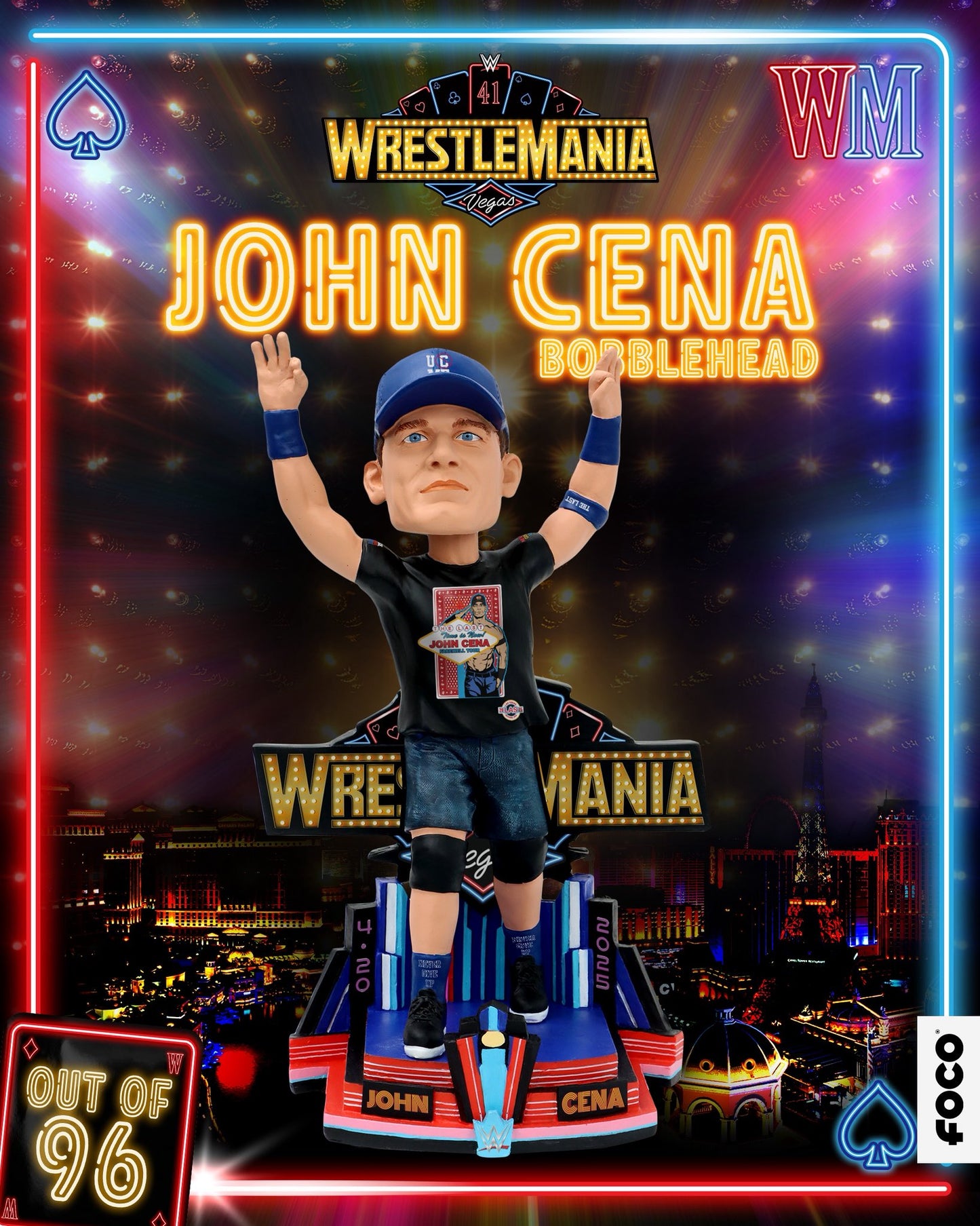 2025 WWE FOCO Bobbleheads Limited Edition WrestleMania 41 John Cena