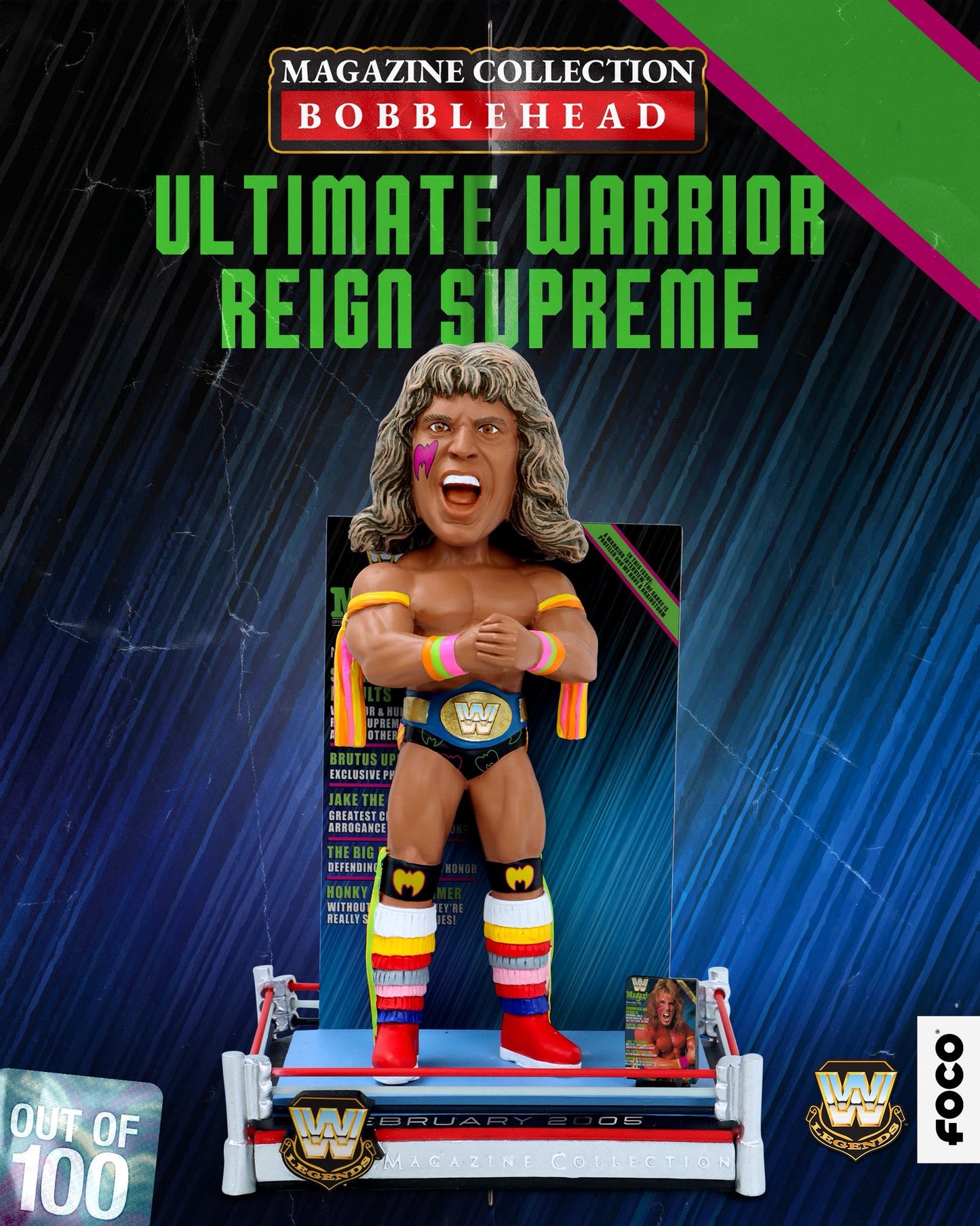2026 WWE FOCO Magazine Collection Bobblehead "Ultimate Warrior Reigns Supreme"