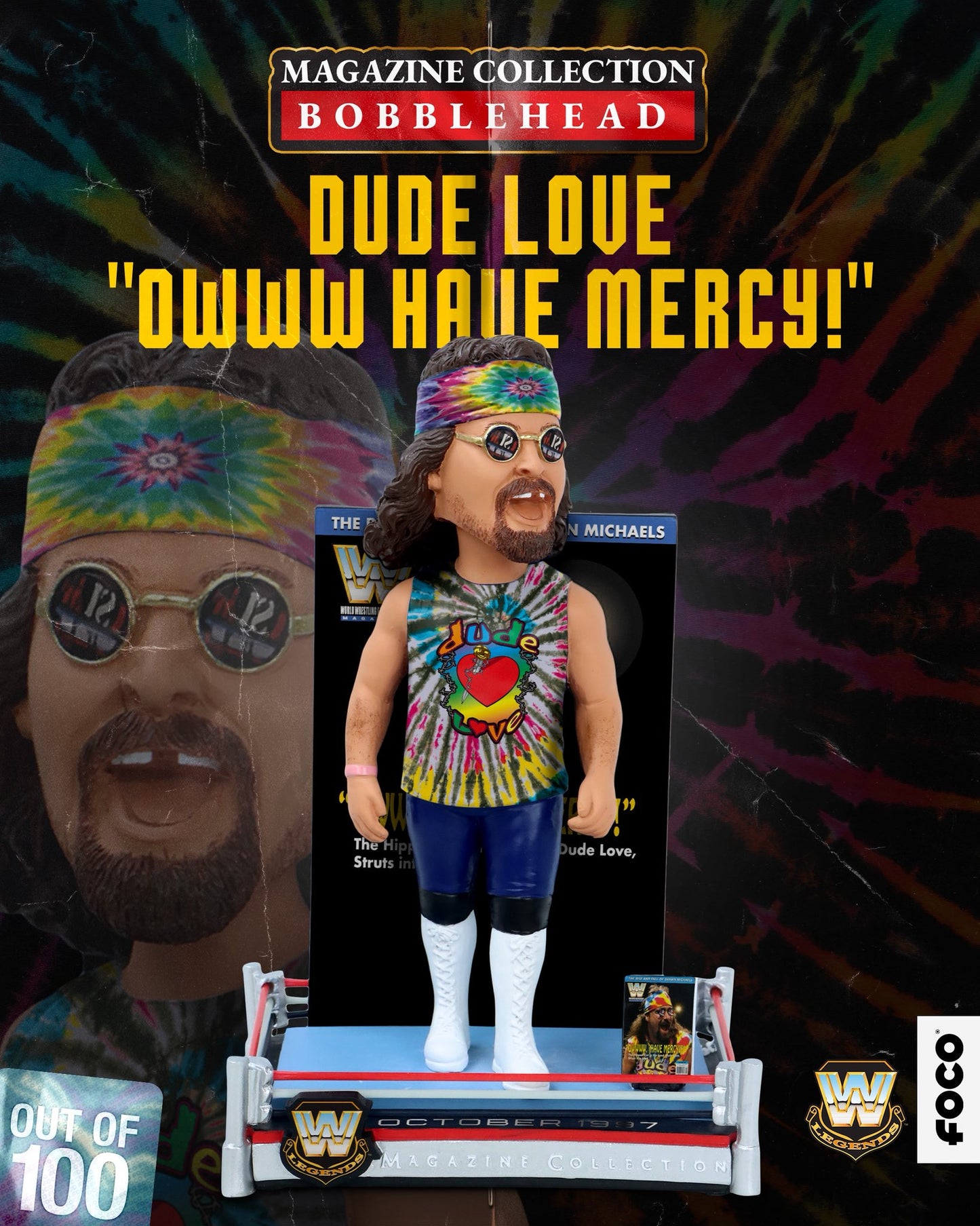 2026 WWE FOCO Magazine Collection Bobblehead "Owww Have Mercy" Dude Love