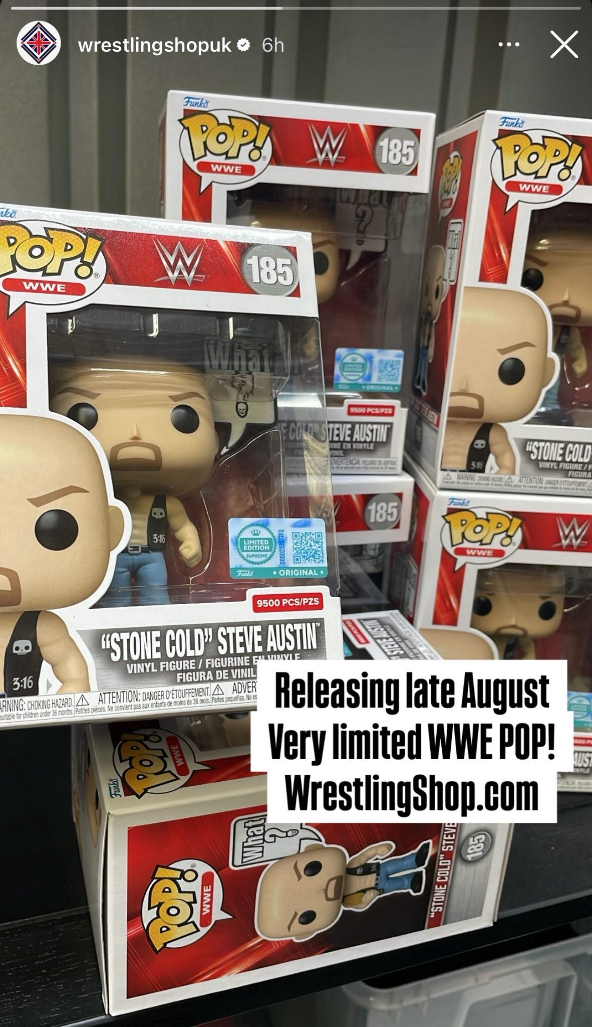 2025 WWE Funko POP! Vinyls 185 "Stone Cold" Steve Austin [Exclusive]