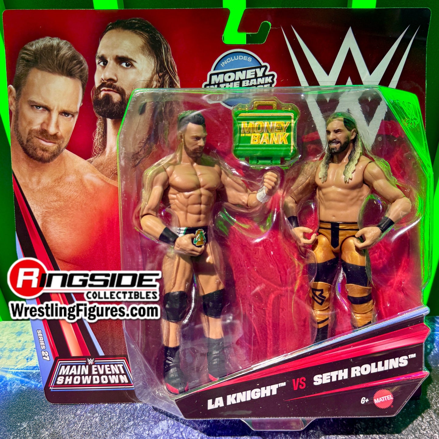 2026 WWE Mattel Main Event Showdown Series 27 LA Knight vs. Seth Rollins