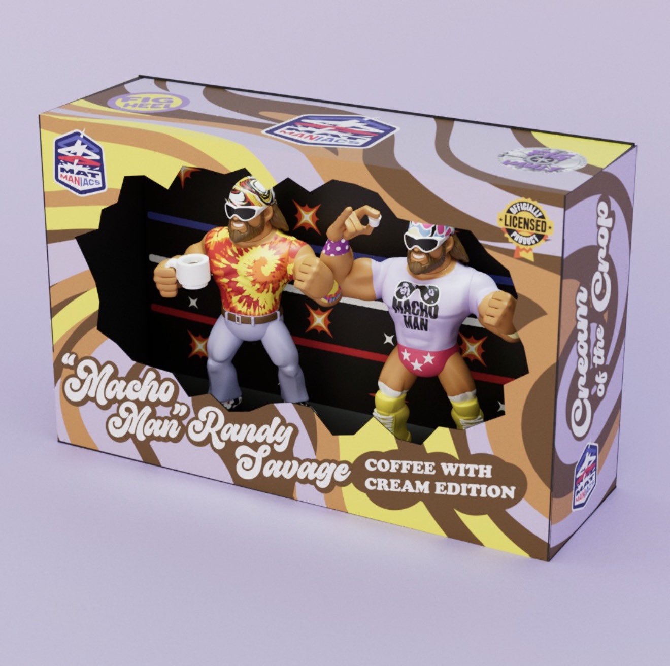 Nerd Closet Mat Maniacs "Macho Man" Randy Savage 2-Pack [Coffee with Cream Edition]