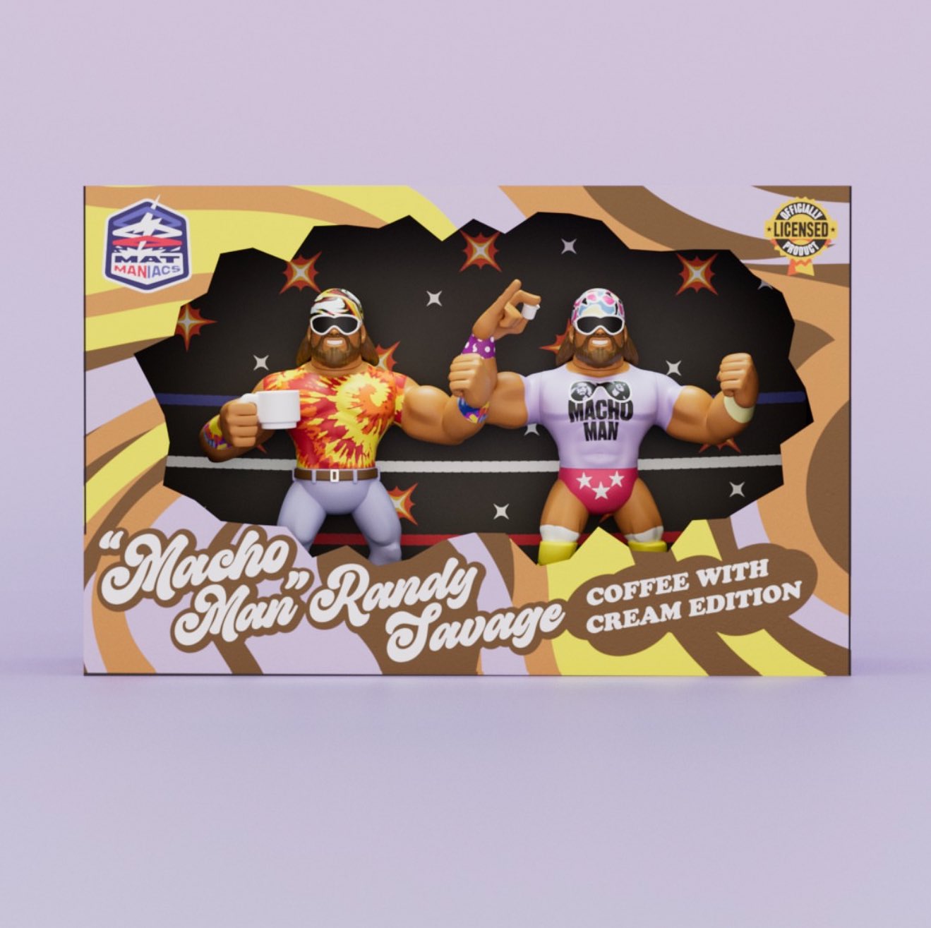 Nerd Closet Mat Maniacs "Macho Man" Randy Savage 2-Pack [Coffee with Cream Edition]