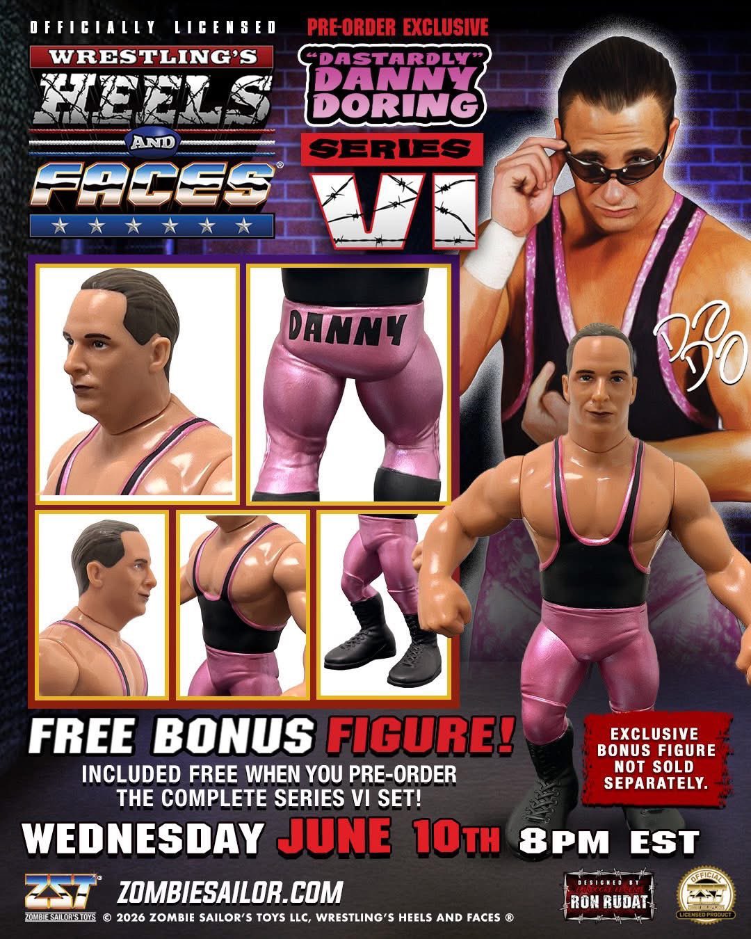 2026 Zombie Sailor's Toys Wrestling's Heels & Faces Series 6 Danny Doring