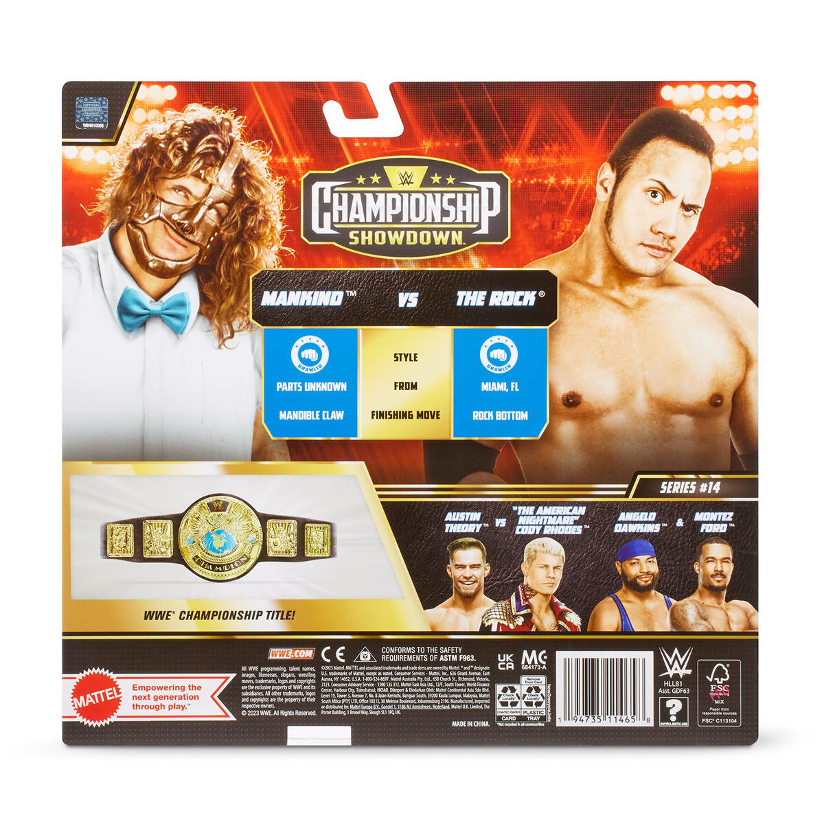 2023 WWE Mattel Basic Championship Showdown Series 14 Mankind The Ro 2023-wwe-mattel-basic-championship-showdown-series-14-mankind-the-ro