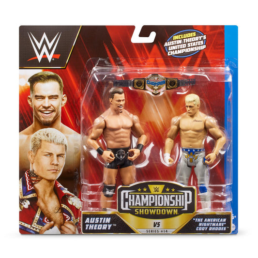 2023 WWE Mattel Basic Championship Showdown Series 14 Austin Theory & Cody Rhodes