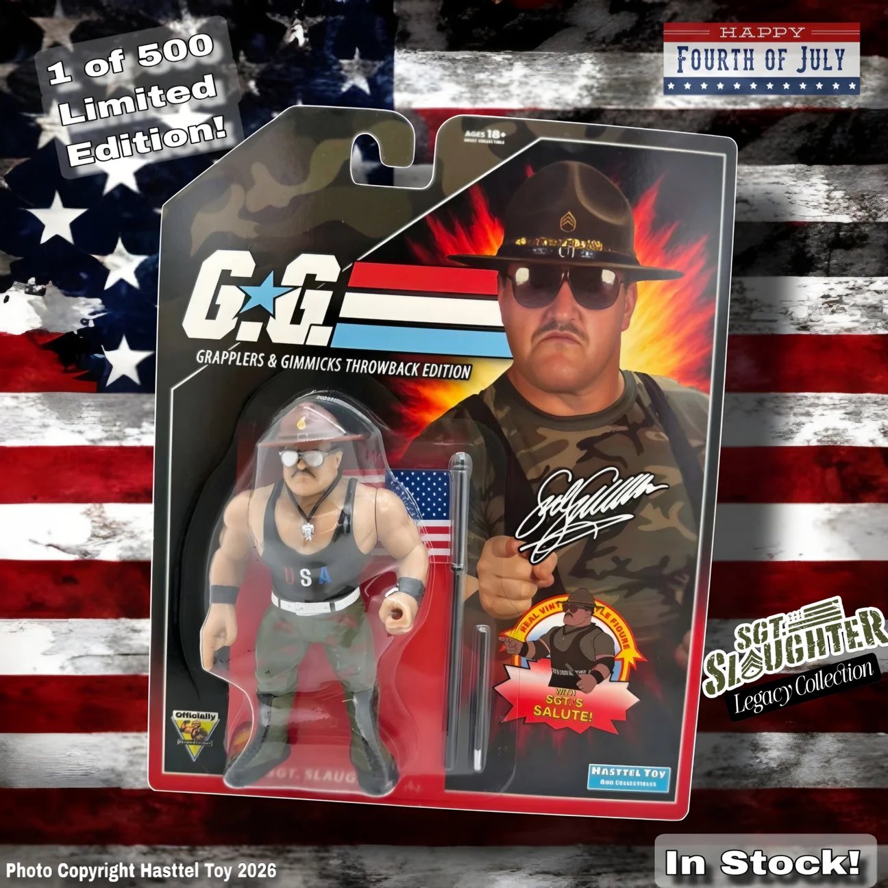 Hasttel Toy Grapplers & Gimmicks Sgt. Slaughter [Throwback Edition]