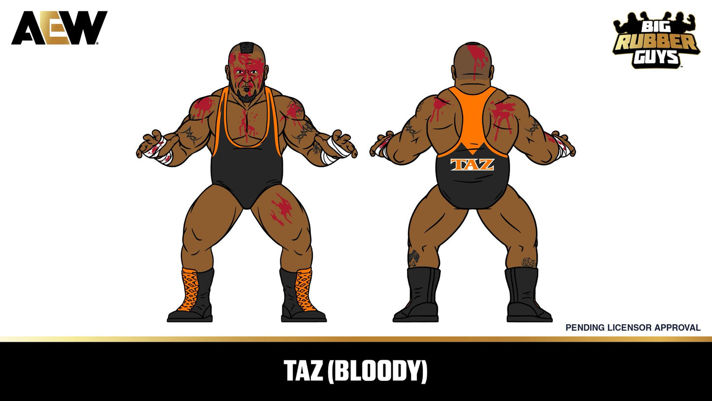 MAJOR AEW x Big Rubber Guys Series 2 Icons Taz [Bloody]