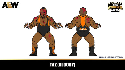 MAJOR AEW x Big Rubber Guys Series 2 Icons Taz [Bloody]