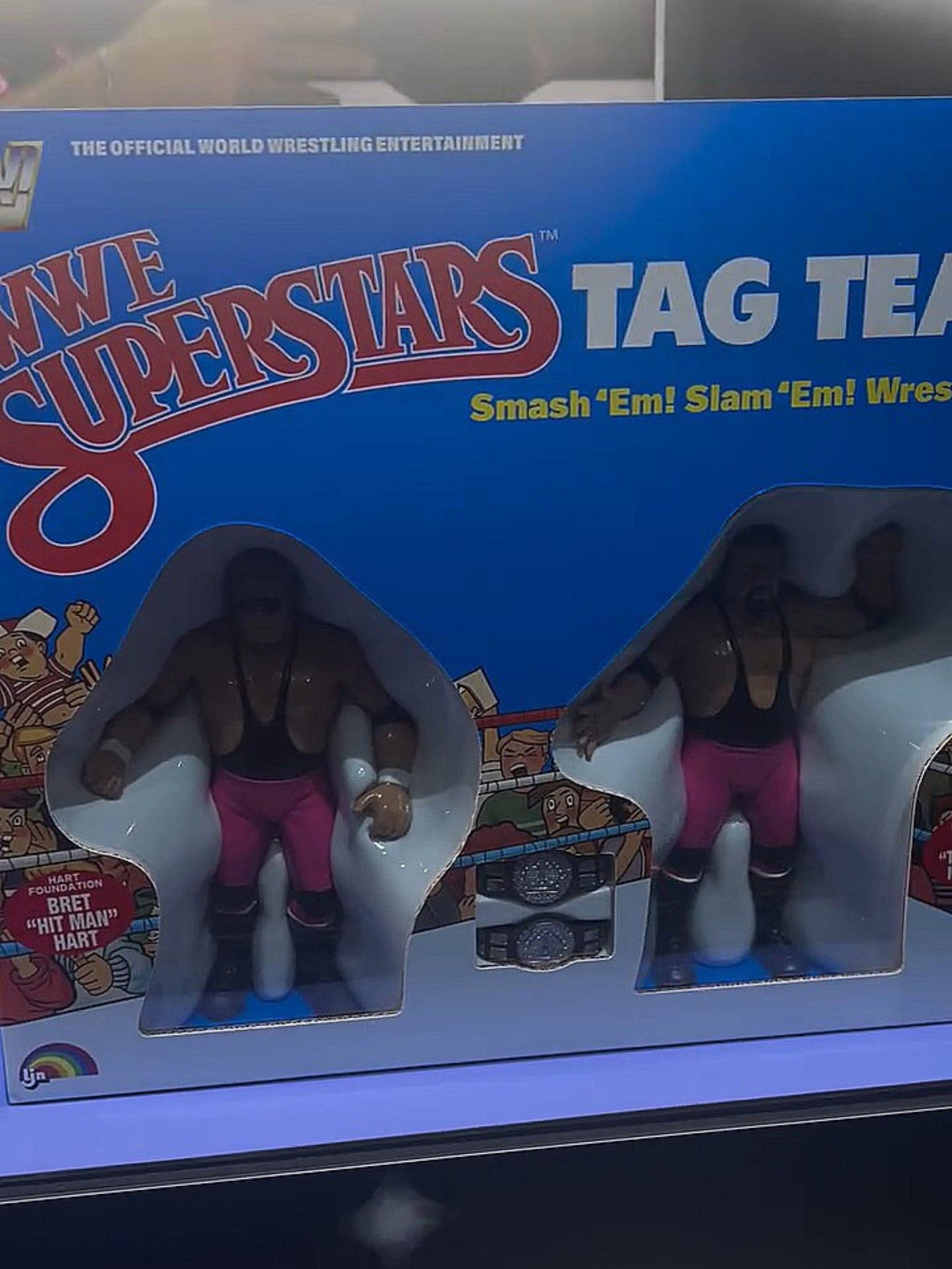 Mattel LJN WWE Superstars Hart Foundation Tag Team: Bret "Hitman" Hart & Jim "The Anvil" Neidhart [Exclusive]