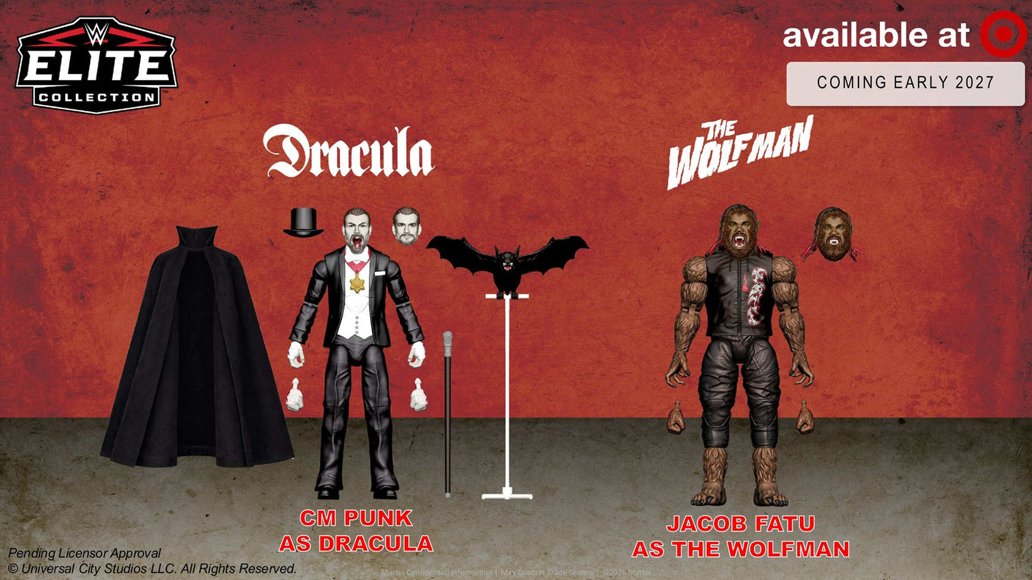 WWE Mattel Elite Collection WWE X Universal Horrors Series TBD Jacob Fatu as the Wolfman