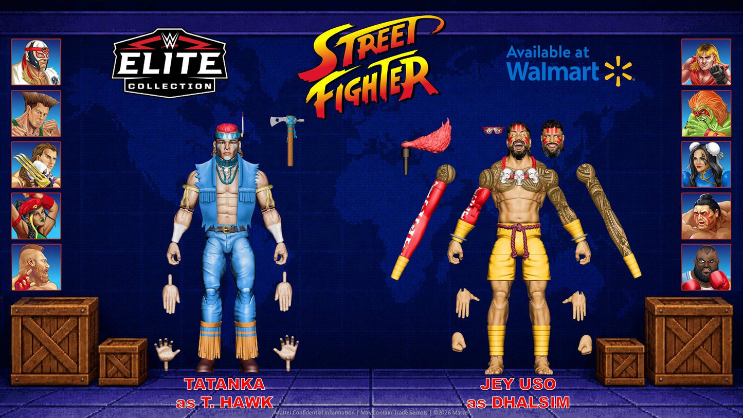 WWE x Street Fighter Elite Collection Series 6 Tatanka as T. Hawk