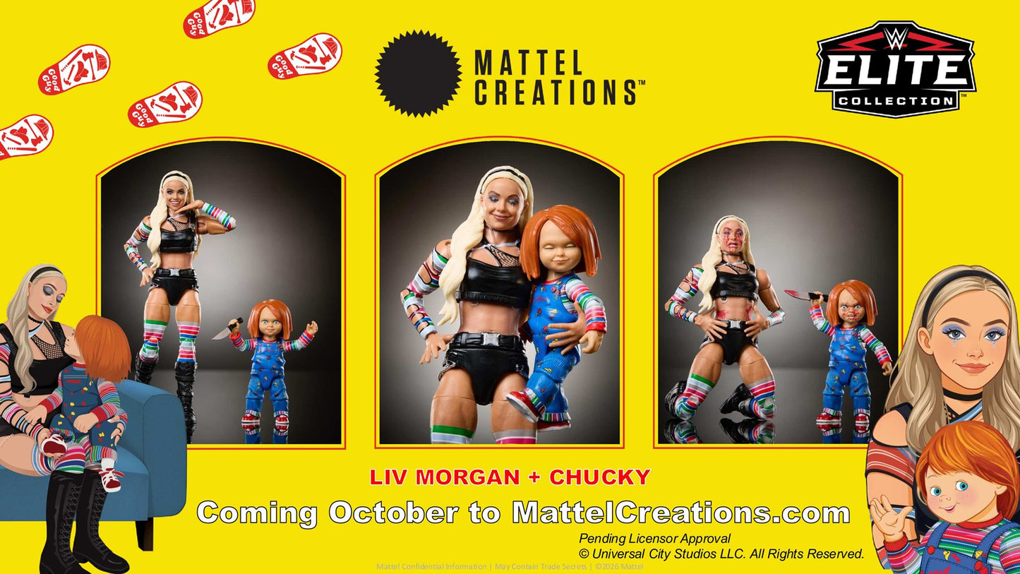 2026 WWE Mattel Elite Collection Mattel Creations Exclusive Liv Morgan & Chucky
