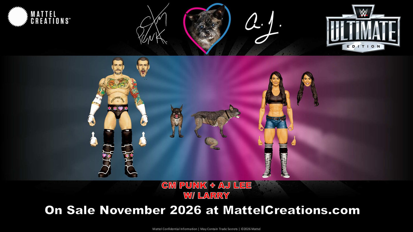 WWE Mattel Creations Exclusive Ultimate Edition 2-Pack: CM Punk & AJ Lee [With Larry]