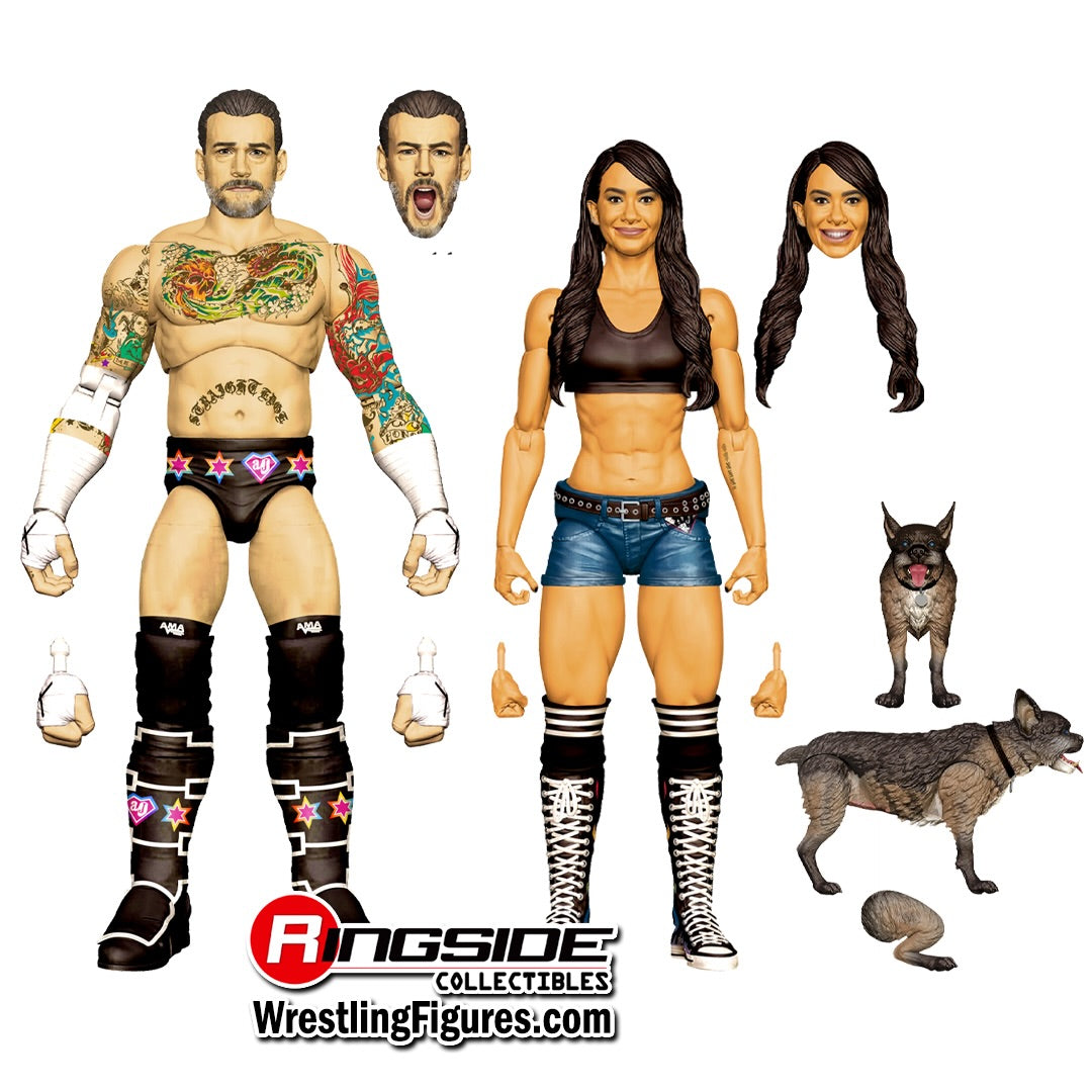 WWE Mattel Creations Exclusive Ultimate Edition 2-Pack: CM Punk & AJ Lee [With Larry]