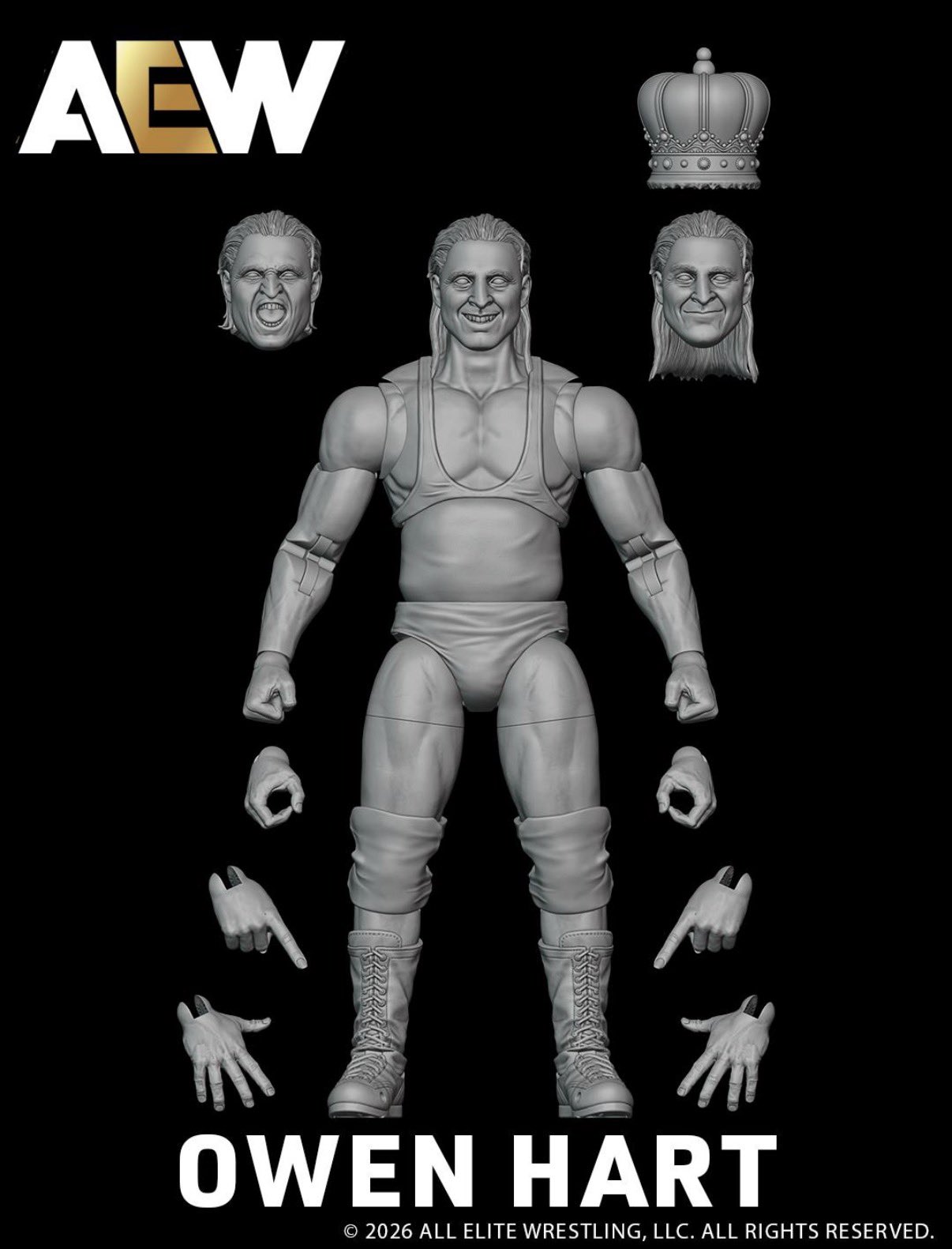 2026 AEW Jazwares Unrivaled Supreme Collection #TBD "King of Harts" Owen Hart [Exclusive]